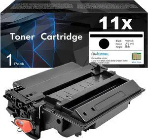 11X Toner Cartridge 1Pack Replacement for HP 11X Q6511X 11A Q6511XA Use with Laser 2430 2410 2420 2420d 2420n 2420dn 2430tn 2430dtn 2430n Printer, Black (with Chip)