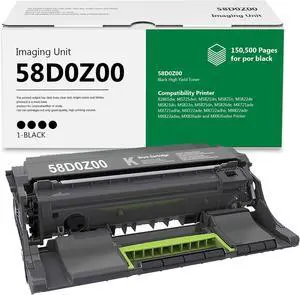 58D0Z00 Imaging Unit Compatible Replacement for Lexmark 58D0Z00 Drum Unit for B2865dw MS821dn MS821n MS823dn MS825dn MS826de MS725dvn MX721ade MX722ade MX822ade MX826ade Printer [150,500 Pages]