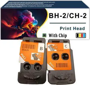 BH-2 CH-2 BH2 CH2 Print Head Compatible for Canon G4210 G4200 G3210 G3202 G3200 G2200 G2210 G1200 G1210 Printers Combo Pack