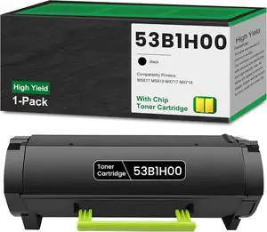 Remanufactured 53B1H00 MS817 MS818 High Yield 1-Pack 53B1H00 Black Toner with Chip Replacement for Lexmark 53B1H00 Toner for MS817dn MS817n MS818dn MS818n MX717 MX718 MX717de Printer Toner
