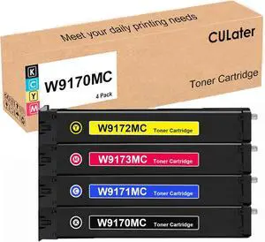 CULater W9170MC W9171MC W9172MC W9173MC Remanufactured Toner Cartridge Replacement for HP MFP E87770dn E87760dn E87750dn E87740dn Flow MFP E87770z E87760z E87750z E87740z Printer (4 Pack)