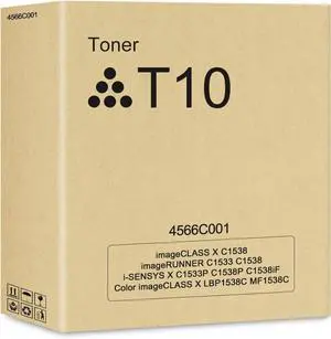 T10 Toner Black 4566C001 Remanufactured T10L Toner Replacement for Canon T10 Black Toner Cartridge for Color imageCLASS X LBP1538 MF1538 X C1538 imageRUNNER C1533 C1538 i-SENSYS X C1533 C1538 Printer
