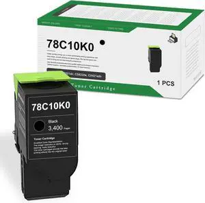 78C10K0 Black Toner Cartridge (1-Pack) - Lvan Compatible CS421 High Yield Toner Cartridge Replacement for Lexmark 78C10K0 Toner Cartridge CS421dn CX421adn CS622de CX625ade CS521dn CX522ade Printer