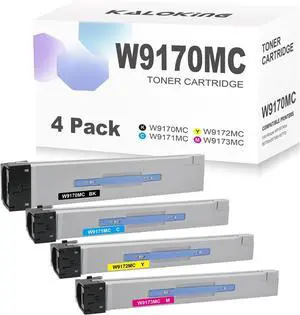 KALOKING 4 Pack Remanufactured W9170 W9170MC High Capacity Toner Cartridge Compatible Replacement for HP W9170MC W9171MC W9172MC W9173MC for HP Color MFP E87740dn E87750dn E87760dn E87770z Printer