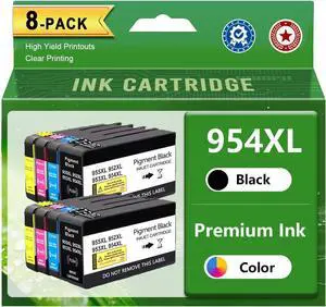 954XL 954 XL Ink Cartridges Compatible for HP OFFICEJET 7740 PRO8210 8710 8720 8730 9010 9012 9016 9018 9019 9028 Printers 2 Set