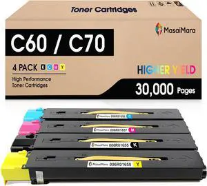 MasaiMara C60 C70 Compatible Toner Cartridges Replacement for Xerox Color C60 C70 Printer(Black 006R01655, Cyan 006R01656, Magenta 006R01657, Yellow 006R01658, 4-Pack) MasaiMara C60 C70 Compatible Toner Cartridges Replacement for Xerox Color C60 C70 Printer(Black 006R01655, Cyan 006R01656, Magenta 006R01657, Yellow 006R01658, 4-Pack)