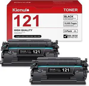 121 Black Toner Cartridge High Yield 2-Pack, CRG121 CRG-121 CRG 121 Toner Replacement for Canon imageCLASS D1620 D1650 1620 1650 Printer, 3252C001AA Toner