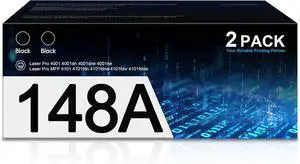 148A Toner Cartridge Black 2 Pack Replacement for HP 148A 148X W1480A W1480X Works with Pro 4001dw 4001dn 4001n MFP 4101fdw 4101fdn Printer High Yield Ink Cartridge