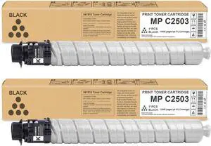 MP C2503 Toner Cartridge (2-Pack Black), MPC2503 841918 Toner Replacement for Ricoh MP C2003 C2004 C2503 C2504 Printer