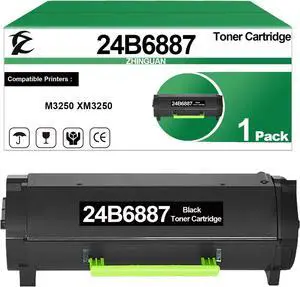 24B6887 M3250 Toner Cartridge Replacement for M3250 XM3250 Toner Cartridge Use for M3250 XM3250 Printer1 BK 21000 Pages