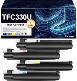 KANTEN TFC330U T-FC330U Toner Cartridge Compatible for Toshiba E-Studio 330AC E-Studio 400AC Printer(Black Cyan Yellow Magenta)