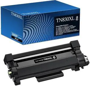 TN830XL TN830 Compatible Toner Cartridge Replacement for Brother TN830XL TN830 Toner Cartridges High Yield for HL-L2460DW DCP-L2640DW MFC-L2820DW HL-L2480DW HL-L2400D, 1 Pack Black