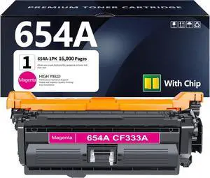 654A Magenta Toner Cartridges 1 Pack High Yield Replacement for HP 654A CF333A Toner Cartridge Color Enterprise M651n M651dn M651xh Printer