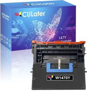CULater 147Y W1470Y Black Extra High Yield Remanufactured Toner Cartridge Replacement for HP Enterprise M611 M612 MFP M634 M635 M636 Series (1 Black, 42000 Pages)