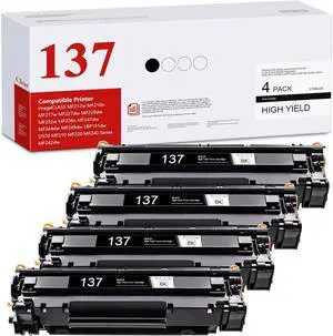 137 Toner Cartridge Replacement for Canon 137 Black Toner Cartridge Work with ImageClass D570, MF236n, MF216N, MF227dw, MF242dw, MF240, MF230, MF216n, MF236n, MF227dw (Black, 4Pack) 137 Toner Cartridge Replacement for Canon 137 Black Toner Cartridge Work with ImageClass D570, MF236n, MF216N, MF227dw, MF242dw, MF240, MF230, MF216n, MF236n, MF227dw (Black, 4Pack)