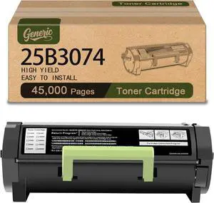 25B3074 Black Toner Cartridge (1-Pack) Compatible for M5255 M5270 XM5355 XM5365 XM5370 XM7355 XM7365 XM7370 Printers Suitable for Office High-Frequency Printing