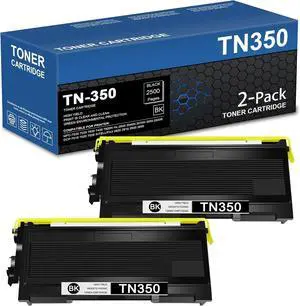 TN350 TN-350 Toner Cartridge Replacement for Brother TN350 Toner to Use with DCP-7010 DCP-7020 HL-2030 HL-2040 Intellifax 2820 Intellifax 2920 Printer (Black, 2 Pack)