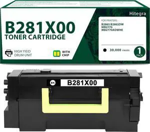 Extra High Yield B281X00 Toner Cartridge Replacement for Lexmark B281X00 Black Toner B2865 Toner Compatible with B2865 B2865dw MB2770 MB2770adwhe Printer Toner, 1-Pack Black for 30,000 Pages