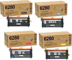 106R01395 106R01392 106R01393 106R01394 Toner Cartridge for 6280 High Yield Toner Cartridge Use for Phaser 6280 6280dn Printers (4-Pack)