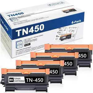TN450 Toner Cartridge Replacement for Brother TN450 TN420 TN-450 TN-420 Compatible with HL-2270DW HL-2280DW HL-2230 MFC-7360N MFC-7860DW DCP-7065DN Intellifax 2840 2940 (4 Black)