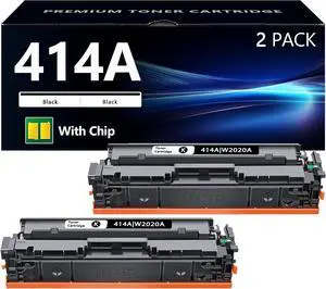 414A Black Toner Cartridges (with Chip) Replacement for HP 414A 414X for Color Laserjet Pro MFP M454dw M454dn M454 M479fdw M479fdn M479 M455dn M480f Printer | W2020A