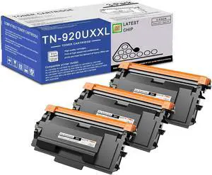 3 Pack TN920UXXL Black Toner Cartridge Whit Chip TN920UXXL Compatible TN920UXXL Replacement for Brother HL-L5210DN L5210DW L5210DWT L6415DWT L5510DN L5710DN L5710DW L5715DW L5717DW -L5915DW Printer