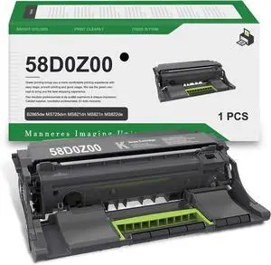 58D0Z00 Black Imaging Unit(1-Pack) - MNRS Compatible 58D0Z00 Imaging Unit Replacement for Lexmark 58D0Z00 MS821n MS823n MS725dvn MX721adhe B2865dw Printer