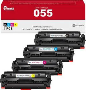 055 Toner Cartridge Set MF743Cdw MF741Cdw Replacement for Canon 055 Toner Cartridge Set CRG055 Color ImageCLASS MF743Cdw Color ImageCLASS MF741Cdw MF745Cdw MF746Cdw LBP664Cdw Printer-4 Pack