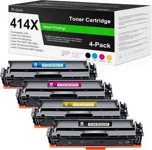 414X High Yield Toner Cartridges 4 Pack Replacement for HP 414X 414A W2020X W2020A Work for Color Pro MFP M479fdn M479fdw M454dw M454dn M454 M479 Printer Ink - Black Cyan Yellow Magenta