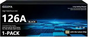 126A Black Imaging Drum, CE314A with CHIP (1-Pack) | CE314A Drum Replacement for HP 126A Drum Works with Pro 100 Color MFP M175, Pro CP1025, TopShot Pro M275 MFP Series Printer | 126A Imaging Drum