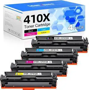 410X Toner - Replacement for HP 410X 410A Toner Cartridge for Color Pro MFP M477fdw M477fnw M477fdn M377dw Pro M452dn M452dw M452nw Printer | 4 Pack with Chip
