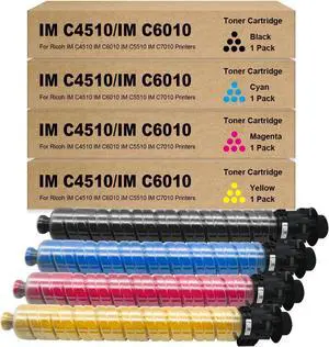 IMC4510 IM C4510 High Yield Toner Cartridges 842526 842529 842528 842527 IM C4510 IM C6010 Toner Set Replacement for Ricoh IM C4510 IM C6010 IM C5510 IM C7010 Printer(4-Pack)