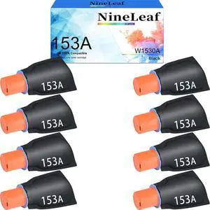 NineLeaf 153A Compatible Toner Reload Kit Replacement for HP W1530A 153A Black Toner Reload Kit use for Laser Jet Tank 1504 1504w 2504 2504dw MFP 2604dw 2606 2606dw Printers(8 Pack,2500 Pages)