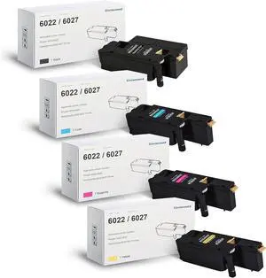 6022/6027 ( Black / Cyan / Magenta / Yellow ) Toner Cartridges 4 Pack - 106R02759 106R02756 106R02757 106R02758 Toner Cartridges Replacement for Xerox Phaser 6020 6022 WorkCentre 6025 6027 Printer