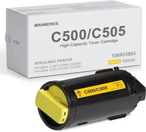 VersaLink C500 / C505 High Capacity Toner Cartridge (1-Pack, Yellow): 106R03865 Toner Cartridge Replacement for Xerox VersaLink C500 C500N C500DN C505 C505N C505DN Printer
