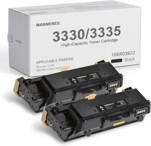 WorkCentre 3335 Phaser 3330 High Capacity Toner Cartridge 2 Pack: 106R03622 Toner Cartridge Replacement for Xerox Phaser 3330 WorkCentre 3345 3335 Printer