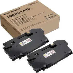 2 Pack 6510 6515 Waste Toner Box Replacement for Xerox 108R01416 Phaser 6510 WorkCentre 6515 VersaLink C500 C505 C600 C605 Printer, 108R01416
