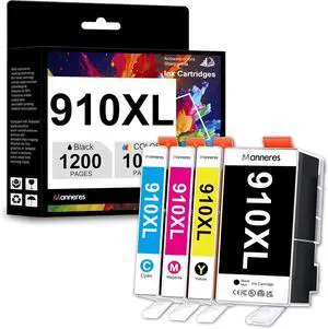 910XL Ink Cartridges High-Yield Replacement for 910XL 910 Ink Cartridges Combo Pack Work for OfficeJet 8010 8020 Series, Pro 8020, 8030 Series 4-Pack(Black Cyan Magenta Yellow)
