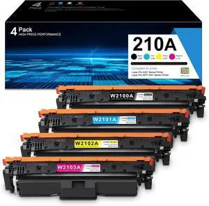 210A Toner Cartridges 4 Pack Color Pro MFP 4301fdw 4301fdn Replacement for 210A 210X Toner Cartridges for Color Laser Pro 4201dw 4201dn MFP 4301fdn 4301fdw 4301dw Printer (Black/Cyan/Magenta/Yellow)