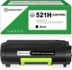 521H 52D1H00 Toner Cartridge Replacement for Lexmark for MS710 MS710n MS711 MS711dn MS810 MS810n MS810dn MS810de MS811 MS811n MS811dn MS811dtn MS812 MS812dn MS812de Printers(1-Pack Black)