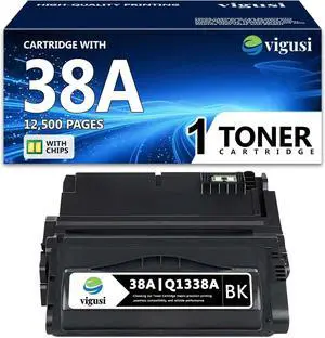 38A Q1338A Black High Yield Toner Cartridge 1-Pack Compatible 38A Q1338A Replacement for HP 4200 4200n 4200tn 4200dtn 4200dtns 4200L 4200Ln 4200Lvn Printer (12,500 Pages)