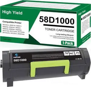 58D1000 Black Toner Cartridge 1pack: Compatible 58D1000 Toner Cartridge Replacement for Lexmark MS725dvn MS821dn MS822de MS823dn MS824de MS825dn MS826de MX721ade MX722ade MX822ade Printer