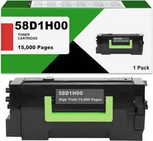 58D1h00 Toner Cartridge (15,000 Pages) Compatible with Lexmark 58D1H00 58D1U00 58D1000 58D1X00 for MS725 MS821 MS822 MS823 MS824 MS825 MS826 MX721 MX722 MX725 MX822 MX824 MX826 Printer