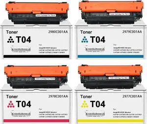 T04 Toner Cartridges Replacement for Canon 2977C001AA 2978C001AA 2979C001AA 2980C001AA Toner for imageRUNNER Advance C475iF III C475iFZ III DX C477iF C477iFZ C478iF C478iFZ C568iF C568iFZ Printer