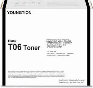 T06 Black Toner Cartridge Replacement for Canon T06 3526C001AA High-Yield Toner Cartridge for imageRunner 1643 1643i 1643iF 1643P Printers (1Black)