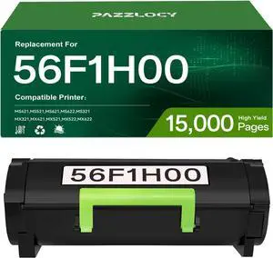 56F1H00 Toner Cartridges Compatible for Lexmark 56F1H00 56F1000 High Yield Black Toner for MS321, MS421, MS521, MS621, MS622, MX321, MX421, MX521, MX522, MX622 Laser Printer15000 Pages
