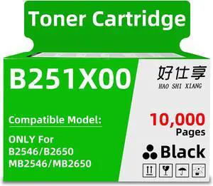 B251X00 Compatible High Yield Toner Cartridge Replacement ONLY for Lexmark B2546 MB2546 B2650 MB2650 B2546DW MB2546ADWE B2650DN B2650DW MB2650ADWE Series Laser Printers (B251X00-1Pack-10000Pages)