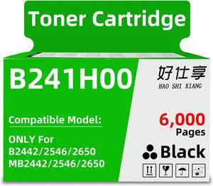 B241H00 Compatible High Yield Toner Cartridge Replacement ONLY for Lexmark B2442 MB2442 B2546 MB2546 B2650 MB2650 Series Laser Printers (B241H00-1Pack-6000Pages)