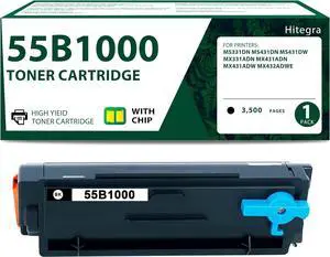 Compatible 55B1000 Toner Cartridge Replacement for Lexmark 55B1000 Black Toner Work with MS331dn MS431dn MS431dw MX331adn MX431adn MX431adw MX432adwe Printer Toner, 1-Pack Black