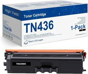 TN436 TN436BK Black Toner Cartridge Replacement for Brother TN436 TN-436 Toner Work with HL-L8360CDW HL-L9310CDW MFC-L8900CDW MFC-L8905CDW MFC-L9570CDW Printer (1-Pack)